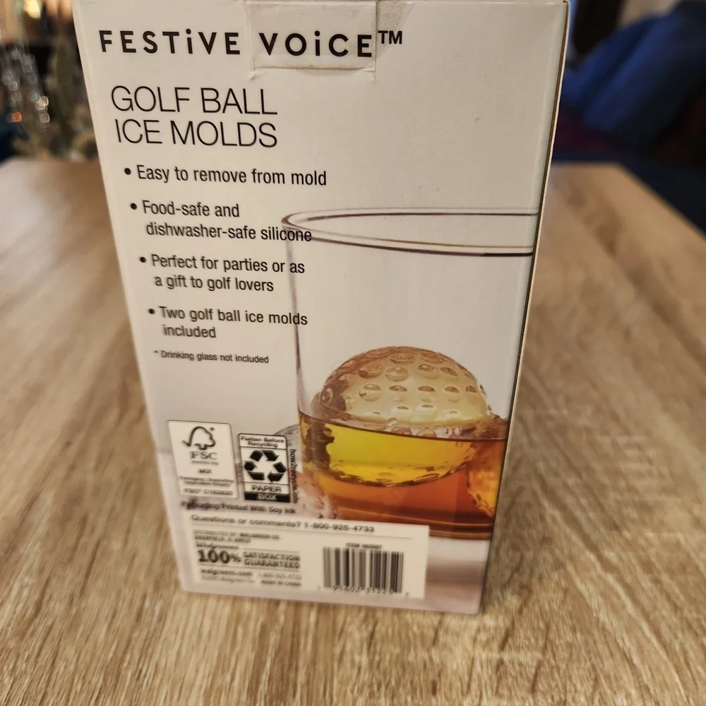 Festive Voice Golf Ball Ice Molds